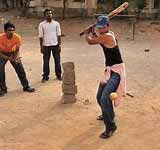 Backyard cricket (Gully cricket)